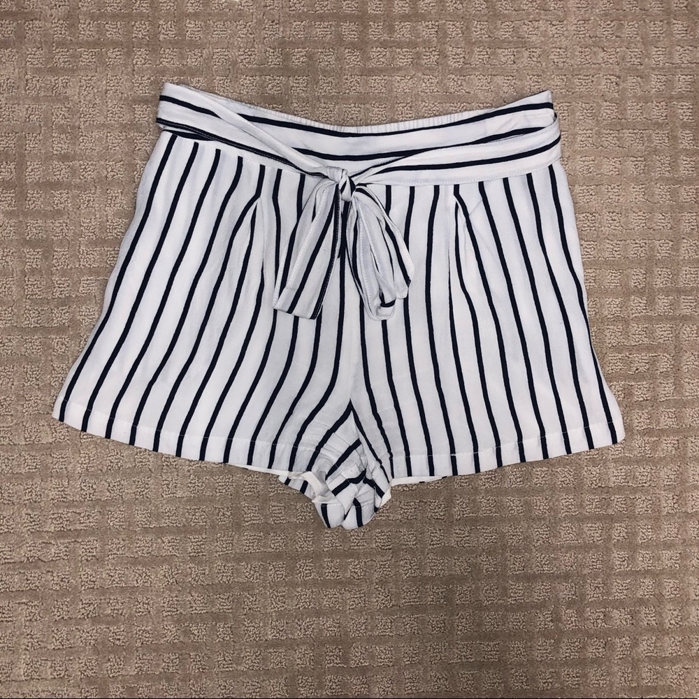 Striped Tie Shorts